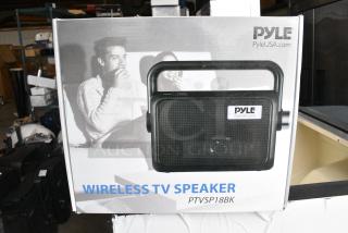 IN ORIGINAL BOX! Pyle PTVSP18BK Wireless TV Speaker