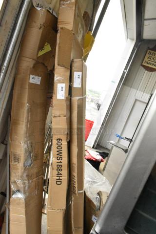 BRAND NEW SCRATCH AND DENT! Regency 600WS1884HD 16 Gauge Stainless Steel 18" x 84" Heavy Duty Wall Shelf. May Be Missing Pieces.