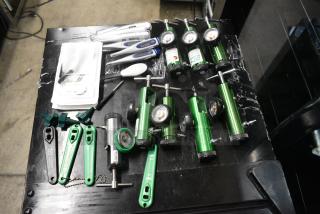 ALL ONE MONEY! Lot of Various Items Including Thermometers, and Pieces in Gray Poly Bin
