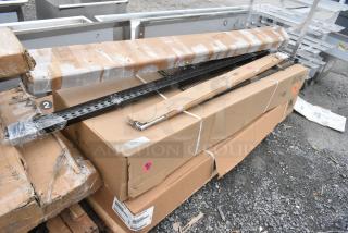 6 BRAND NEW SCRATCH AND DENT! Items Including 460ECPC64 Regency 64" NSF Chrome Mobile Shelving Post, 460EB2448WSK Regency 24" x 48" Black Epoxy Wire Wall Mount Shelf, Cambro CPA185472V4480 Camshelving® Premium Vented Add On Unit 18" x 54" x 72" - 4 Shelf. 6 Times Your Bid! May Be Missing Pieces.
