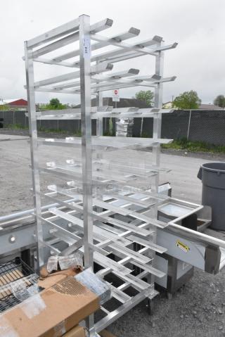 BRAND NEW SCRATCH AND DENT! Regency CANRK162M Full-Size Mobile Aluminum Can Rack for #10 and #5 Cans on Commercial Casters.