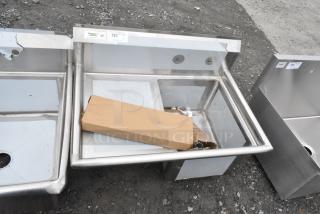 BRAND NEW SCRATCH AND DENT! Regency 600S1162018L 36 1/2" 16 Gauge Stainless Steel One Compartment Commercial Sink