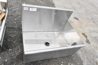 BRAND NEW SCRATCH AND DENT! Steelton 522US13624 36" x 24" x 14" Utility Sink for (1) 8" Center Faucet. No Legs.