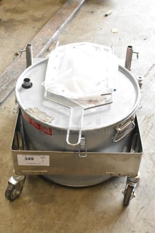 BRAND NEW SCRATCH AND DENT! Metal Commercial Oil Filtration Caddy.