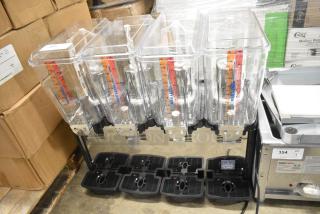 BRAND NEW SCRATCH AND DENT! 2024 Carnival King JETCOF 480M 382RBD5G4 Quadruple 5 Gallon Bowl Refrigerated Beverage Dispenser. 120 Volts, 1 Phase.