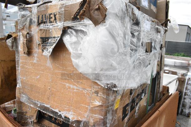 BRAND NEW SCRATCH AND DENT! 257LSUC24363 Lavex 36" x 24" x 35" Three Tray Shelf Steel Utility Cart - Fully Welded. May Be Missing Pieces. - Image 1 of 2