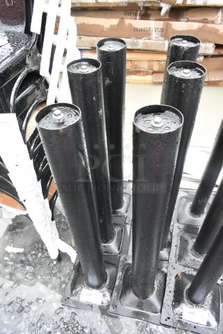 6 BRAND NEW SCRATCH AND DENT! Lancaster Table & Seating Excalibur 3" Bar Height Outdoor Table Base Column. 6 Times Your Bid!