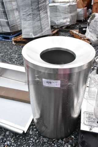 BRAND NEW SCRATCH AND DENT! Stainless Steel Cylindrical Trash Can Shell