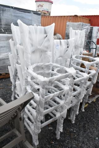 19 BRAND NEW SCRATCH AND DENT! Lancaster Table & Seating 164CCROSSFR Black Metal Cross Back Dining Height Chair Frame. 19 Times Your Bid! May Be Missing Pieces.