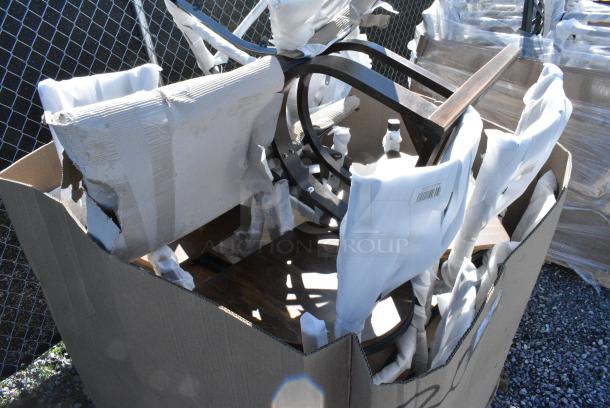 13 BRAND NEW SCRATCH AND DENT! Items Including 164CLADVINFR Chair Frame, 164CCROSSFR Lancaster Table & Seating Black Finish Cross Back Chair Frame, 164BMTLADCFR Lancaster Table & Seating Bar Height Ladder Back Clear Coat Chair Frame. 13 Times Your Bid! - Image 2 of 16