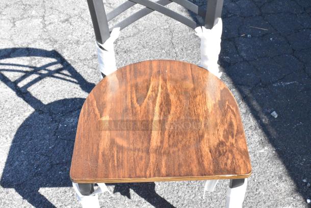 13 BRAND NEW SCRATCH AND DENT! Items Including 164CLADVINFR Chair Frame, 164CCROSSFR Lancaster Table & Seating Black Finish Cross Back Chair Frame, 164BMTLADCFR Lancaster Table & Seating Bar Height Ladder Back Clear Coat Chair Frame. 13 Times Your Bid! - Image 9 of 16