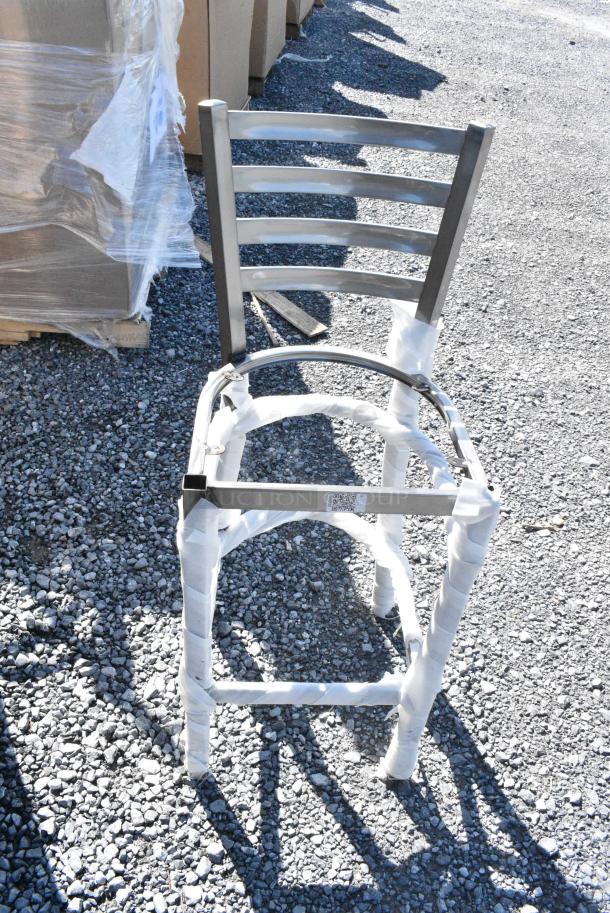 13 BRAND NEW SCRATCH AND DENT! Items Including 164CLADVINFR Chair Frame, 164CCROSSFR Lancaster Table & Seating Black Finish Cross Back Chair Frame, 164BMTLADCFR Lancaster Table & Seating Bar Height Ladder Back Clear Coat Chair Frame. 13 Times Your Bid! - Image 14 of 16