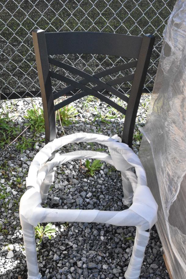 20 BRAND NEW SCRATCH AND DENT! Items Including Lancaster Table & Seating 164CCROSSFR  Black Finish Cross Back Chair Frame. 20 Times Your Bid! - Image 1 of 8