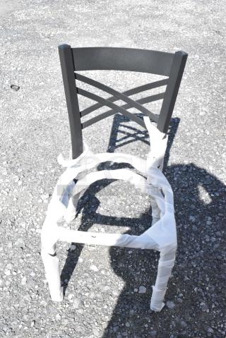 18 BRAND NEW SCRATCH AND DENT! Items Including Lancaster Table & Seating 164CCROSSFR Black Metal Cross Back Dining Height Chair Frame. 18 Times Your Bid!