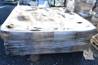 11 BRAND NEW SCRATCH AND DENT! Items Including Lancaster Table & Seating 384YCZ72RND 72" Round Heavy-Duty Granite White Plastic Folding Table. 11 Times Your Bid!