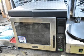 BRAND NEW SCRATCH AND DENT! 2024 Amana RC30S2 Heavy-Duty Stainless Steel Commercial Microwave Oven with Push Button Controls. 208/240 Volts, 1 Phase.