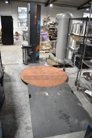 Phoenix PLP-2100 Metal Commercial Floor Style Pallet Wrapper. 120 Volts, 1 Phase.