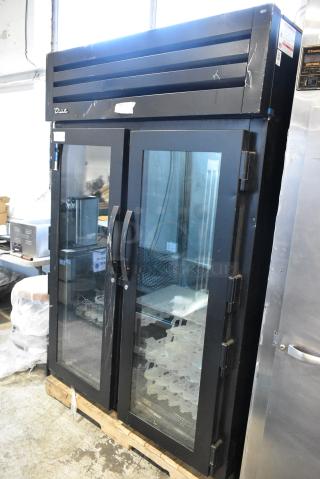 2023 True STG2RPTVLD-2G-2S-HC Metal Commercial 2 Door Reach In Cooler Merchandiser. 115 Volts, 1 Phase.