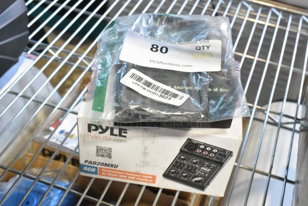 3 Various Items Including Phone Case, Pyle PAS20BD Wireless Carplay, Pyle PAD20MXU Compact Dj Mixer Pro Audio Interface. 3 Times Your Bid! - Image 2 of 12