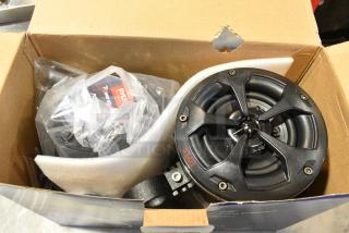 IN ORIGINAL BOX! Pyle PLUTV45BTR Waterproof 2 Way 4 Inch 800W Marine Grade Tower Speakers System