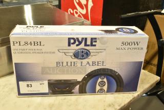 IN ORIGINAL BOX! Pyle PL84BL Four-Way Quadriaxial Speaker System