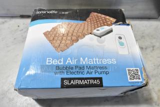 IN ORIGINAL BOX! SereneLife SLAIRMATR45 Bed Air Mattress w/ Electric Air Pump