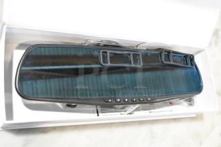 IN ORIGINAL BOX! Pyle PLCMDVR49 Dash Cam Rearview Mirror 4.3 DVR Monitor Rear View Dual Camera Video Recording System