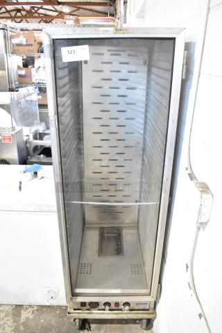 Omcan Metal Commercial Heated Holding Cabinet on Commercial Casters. 115 volts, 1 Phase.