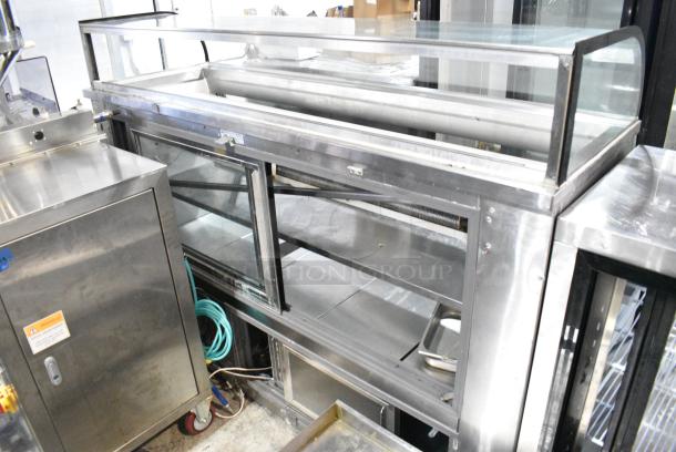 Leader CDL72 S/C Metal Commercial Floor Style Deli Display Case Merchandiser w/ Top Dry Case. 115 Volts, 1 Phase. Tested and Powers On But Does Not Get Cold - Image 6 of 10