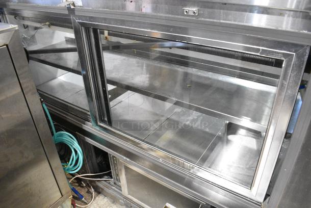 Leader CDL72 S/C Metal Commercial Floor Style Deli Display Case Merchandiser w/ Top Dry Case. 115 Volts, 1 Phase. Tested and Powers On But Does Not Get Cold - Image 8 of 10
