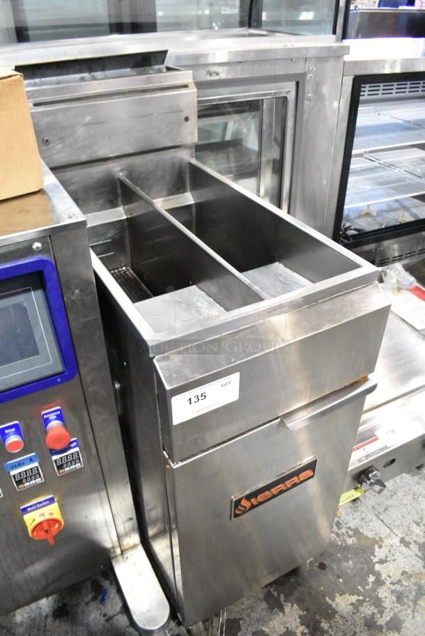 Sierra Stainless Steel Commercial Floor Style Natural Gas Powered Deep Fat Fryer on Commercial Casters. - Image 2 of 10