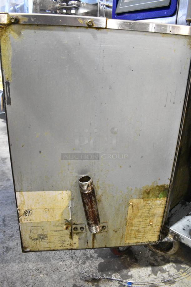 Sierra Stainless Steel Commercial Floor Style Natural Gas Powered Deep Fat Fryer on Commercial Casters. - Image 8 of 10