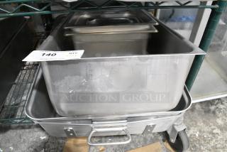 ALL ONE MONEY! Lot of Metal Baking Pans and Stainless Steel Drop in Bins.