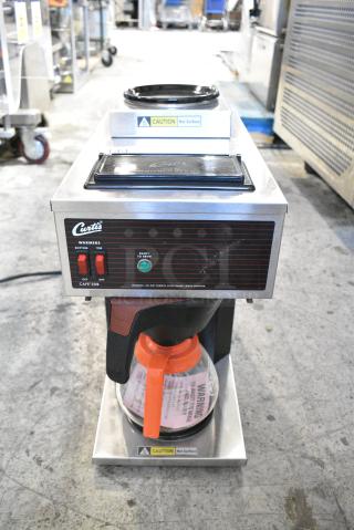 BRAND NEW SCRATCH AND DENT! Curtis SCCAFE2DB10A000 Stainless Steel Commercial Countertop Coffee Machine w/ Coffee Pot and Poly Brew Basket. 120 Volts, 1 Phase. - Item #1183748