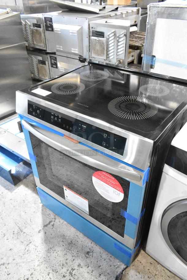 BRAND NEW SCRATCH AND DENT! Frigidaire Stainless Steel Electric Powered 4 Burner Range w/ Convection Oven. - Image 2 of 8