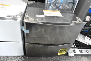 2 BRAND NEW SCRATCH AND DENT! LG Stainless Steel Riser Drawer for Washer and Dryer Including Model WD200CV. 2 Times Your Bid!