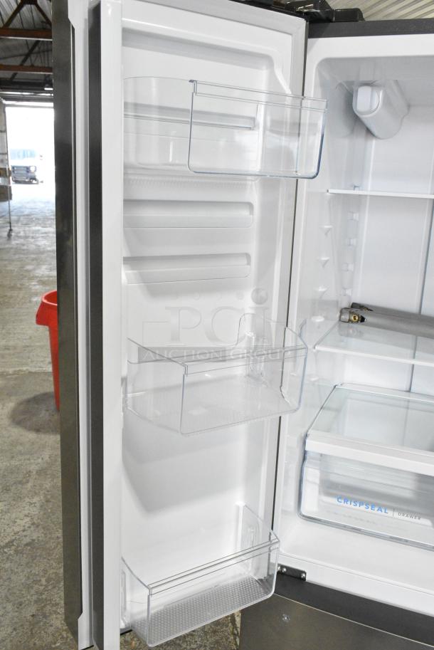 BRAND NEW SCRATCH AND DENT! 2024 Frigidaire FRFG1723AV04 Stainless Steel French Style Cooler w/ Freezer Drawer. 115 Volts, 1 Phase. Tested and Working! - Image 5 of 10