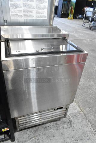 Glastender ST24-S Stainless Steel Back Bar Bottle Cooler w/ Sliding Lid. 115 Volts, 1 Phase.