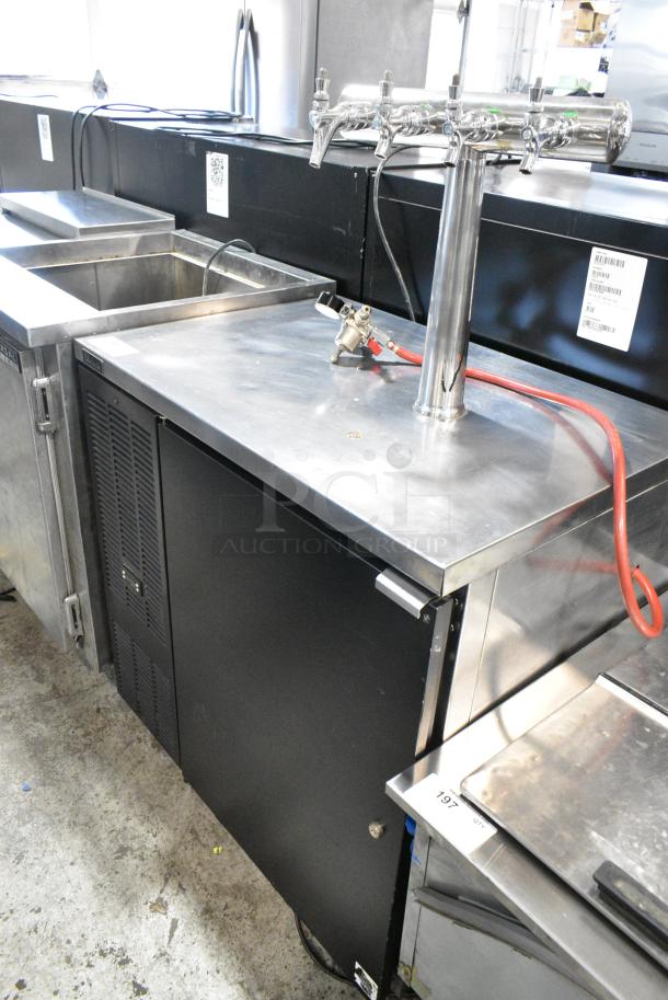 Perlick DDS36 Metal Commercial Direct Draw Kegerator w/ 4 Tap Beer Tower. 115 Volts, 1 Phase. Tested and Working! - Image 2 of 7