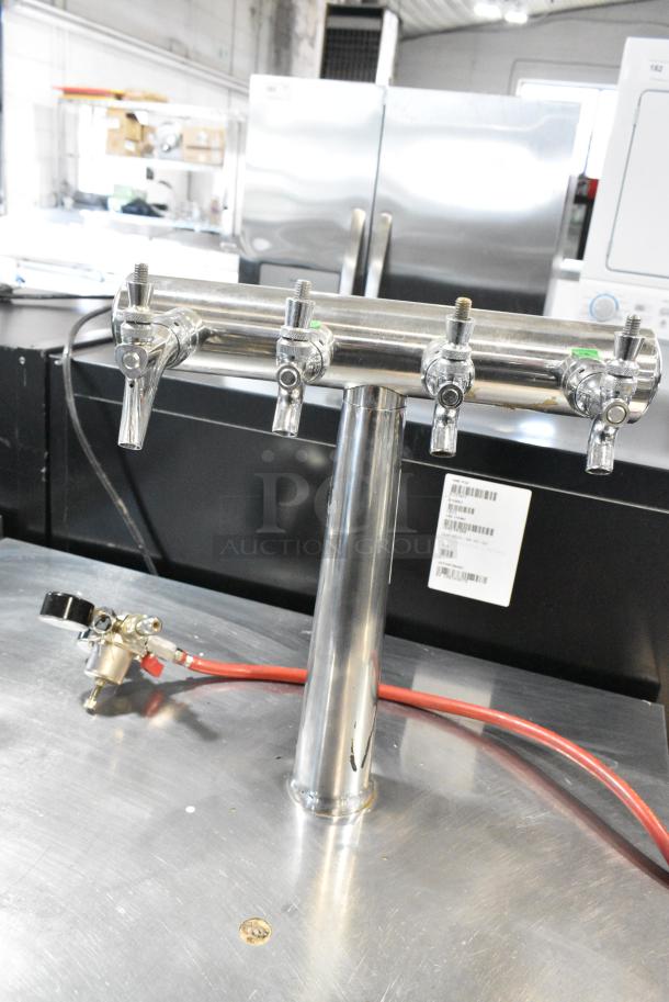 Perlick DDS36 Metal Commercial Direct Draw Kegerator w/ 4 Tap Beer Tower. 115 Volts, 1 Phase. Tested and Working! - Image 4 of 7