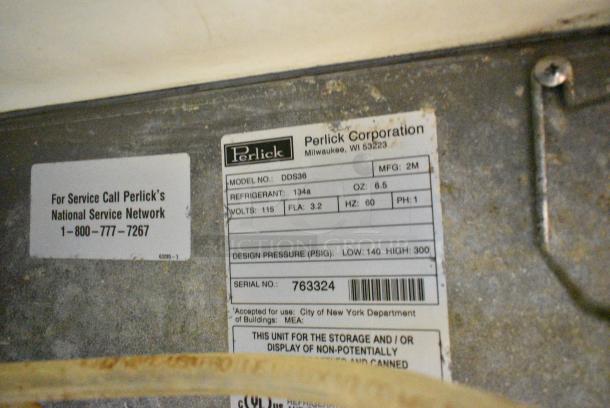 Perlick DDS36 Metal Commercial Direct Draw Kegerator w/ 4 Tap Beer Tower. 115 Volts, 1 Phase. Tested and Working! - Image 7 of 7