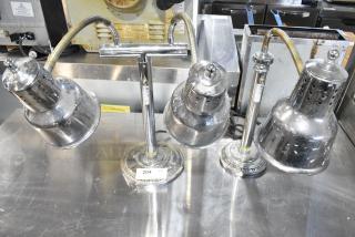 2 Metal Warming Lights; Single and Double. 115 Volts, 1 Phase. 2 Times Your Bid!