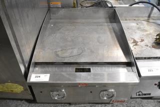 Lang 324T Stainless Steel Commercial Countertop Electric Powered Flat Top Griddle. 440 Volts, 1/3 Phase.