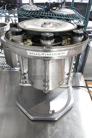 Multimixer 9B Metal Countertop 4 Head Drink Mixer. 115 Volts, 1 Phase. Tested and Working!