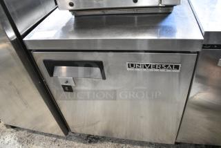 Universal Coolers SC-27-LBI Stainless Steel Commercial Single Door Undercounter Cooler on Commercial Casters. 115 Volts, 1 Phase. Tested and Working!