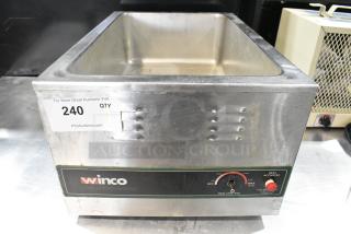 Winco FW-S600 Stainless Steel Commercial Countertop Food Warmer. 120 Volts, 1 Phase. Tested and Working!