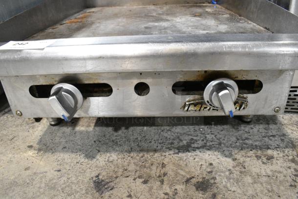 Imperial Stainless Steel Commercial Countertop Natural Gas Powered Flat Top Griddle. - Image 4 of 8