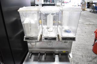 Jetspray JT30 Stainless Steel Commercial Countertop 3 Hopper Refrigerated Beverage Machine. 115 Volts, 1 Phase. Tested and Working!
