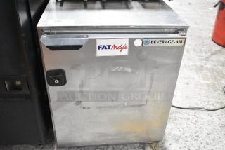 Beverage Air UCR24AHC Stainless Steel Commercial Single Door Undercounter Cooler. 115 Volts, 1 Phase. Tested and Powers On But Does Not Get Cold
