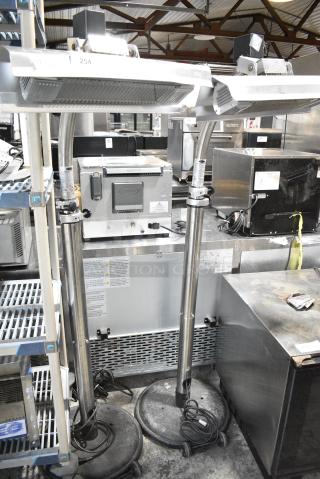 2 Stainless Steel Commercial Floor Style Heater. 2 Times Your Bid!